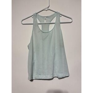 Athleta Women Size S Light Blue Vapor Scoop Racerback Semi Sheer Tank Top 566916
